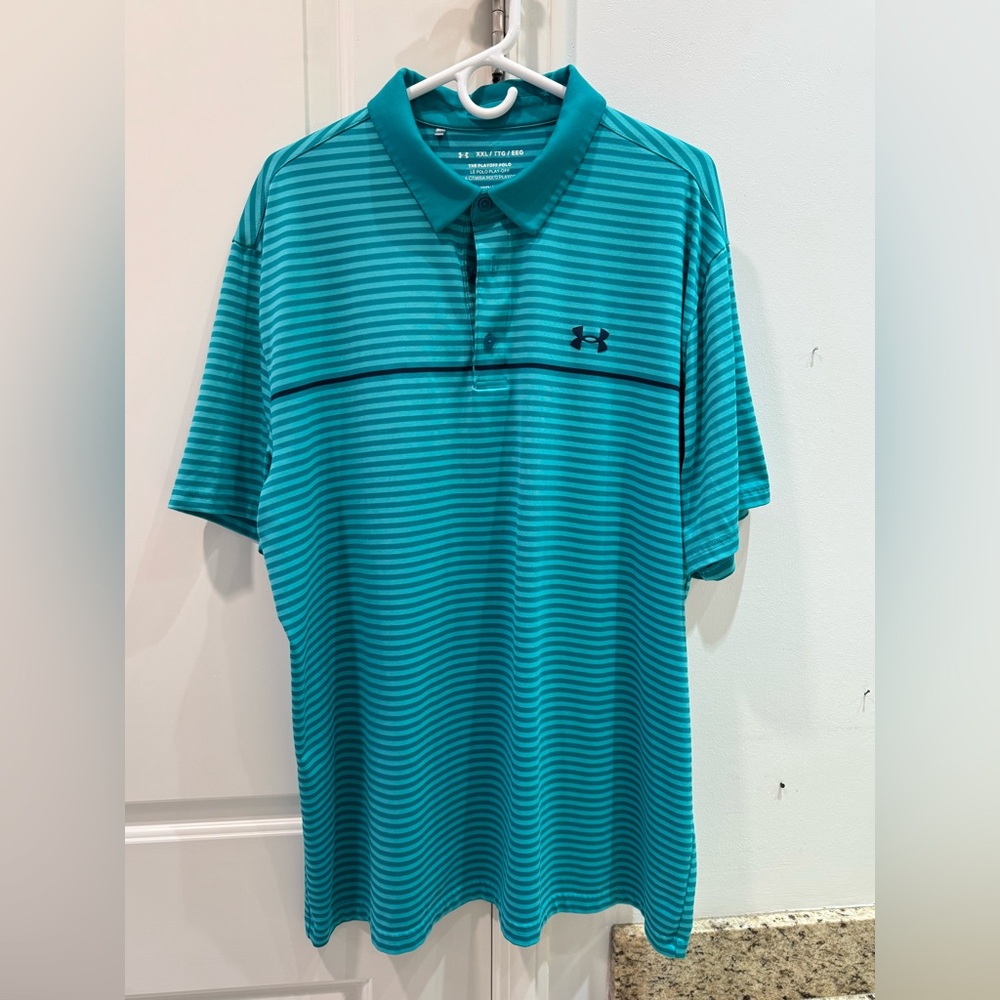 Under Armour Men's Striped Polo Shirt - Teal